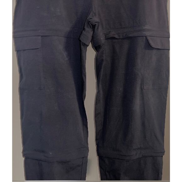 Athleta Hiking Pants Zip Off Legs Nylon Women Black Size 16 Utility Work Cargo - Picture 3 of 10
